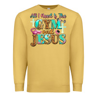 All I Need Is The Gym And Jesus Premium Sweatshirt | Teevron