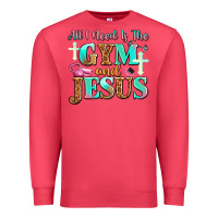 Cardinal all i need is the gym and jesus Premium Sweatshirt - JahusDesignShop