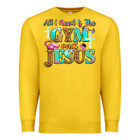 Lemon all i need is the gym and jesus Premium Sweatshirt - JahusDesignShop