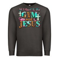 Smoke all i need is the gym and jesus Premium Sweatshirt - JahusDesignShop