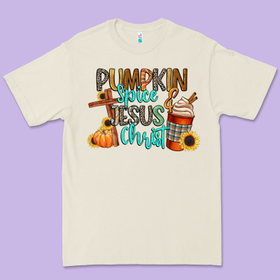 Pumpkin Spice And Jesus Christ Premium Tee Designed By Cowgirlartshop