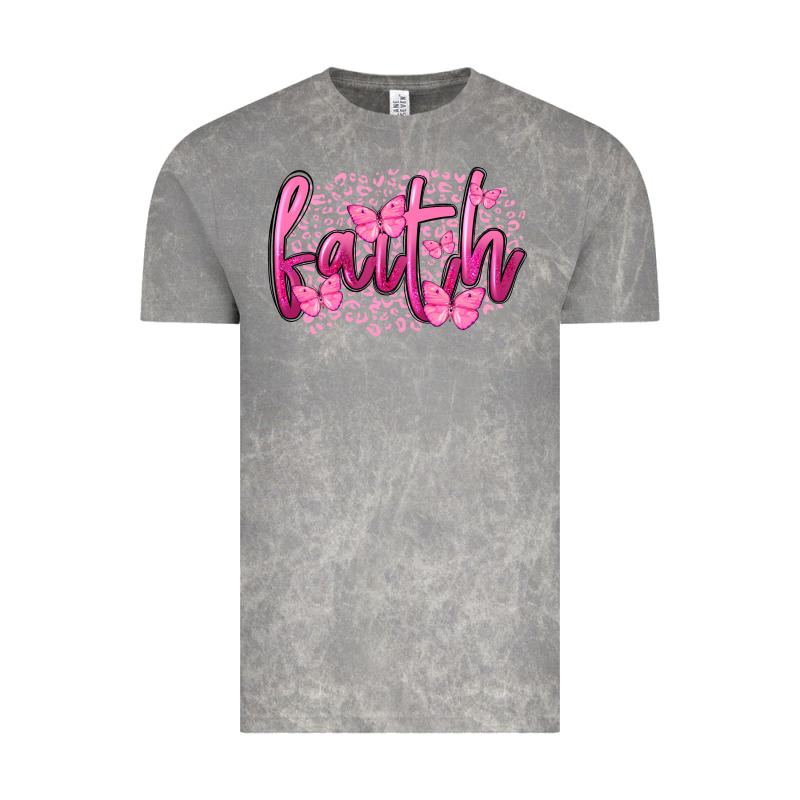Faith Breast Cancer Vintage Tee by FaDigitalArtStudio | Teevron