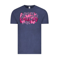 Vintage Denim Faith Breast Cancer Vintage Tee - FaDigitalArtStudio