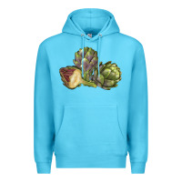 Ocean Blue Artichoke Premium Hoodie - LillyAllenDesigns