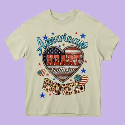 American Heart Southern Soul Heavy Core Tee Designed By Howdyjamesfarm