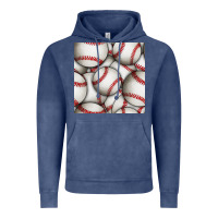 Vintage Denim baseball seamless pattern Vintage Hoodie - BundleAndBundleShop