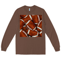 Chestnut american football seamless pattern Long Sleeve Tee - BundleAndBundleShop