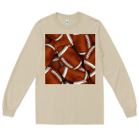 Mushroom american football seamless pattern Long Sleeve Tee - BundleAndBundleShop
