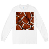 White american football seamless pattern Long Sleeve Tee - BundleAndBundleShop