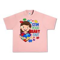 Salmon Stim your heart out Urban Heavy Tee - FaDigitalArtStudio