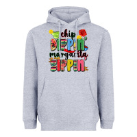 Heather Grey chip dippin' margarita sippin' Heavyweight Hoodie - JahusDesignShop