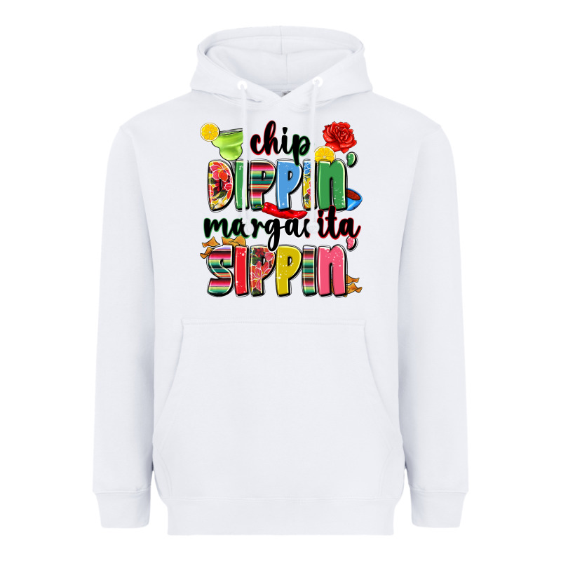 Chip Dippin' Margarita Sippin' Heavyweight Hoodie by JahusDesignShop | Teevron