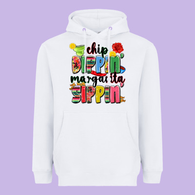 Chip Dippin' Margarita Sippin' Heavyweight Hoodie Designed By Jahusdesignshop