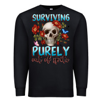 Black surviving purely out of spite Premium Sweatshirt - JahusDesignShop