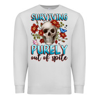 Dove Grey surviving purely out of spite Premium Sweatshirt - JahusDesignShop