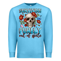 Ocean Blue surviving purely out of spite Premium Sweatshirt - JahusDesignShop