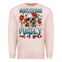 Pale Pink surviving purely out of spite Premium Sweatshirt - JahusDesignShop