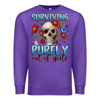 Purple surviving purely out of spite Premium Sweatshirt - JahusDesignShop