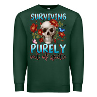 Sports Green surviving purely out of spite Premium Sweatshirt - JahusDesignShop