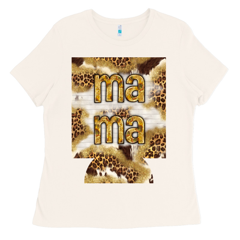 Mama With Leopard And Cowhide Regular Can Cooler Ladies Tee by HowdyJamesFarm | Teevron