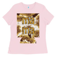 Bubblegum Pink Mama with leopard and cowhide regular can cooler Ladies Tee - HowdyJamesFarm