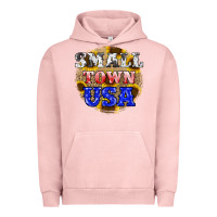 Pigment Salmon small town usa Urban Hoodie - JahusDesignShop