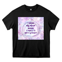 Black it hurts to bite my tongue Heavy Core Tee - TumblerDesignByShophia
