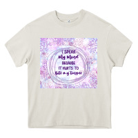 Cream it hurts to bite my tongue Heavy Core Tee - TumblerDesignByShophia