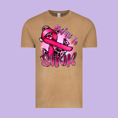 Refuse To Sink Cancer Vintage Tee Designed By Fadigitalartstudio