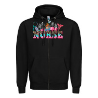 Black nurse with race and  equipment Zipper Hoodie - AdoDesignShop