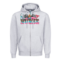 Heather Grey nurse with race and  equipment Zipper Hoodie - AdoDesignShop