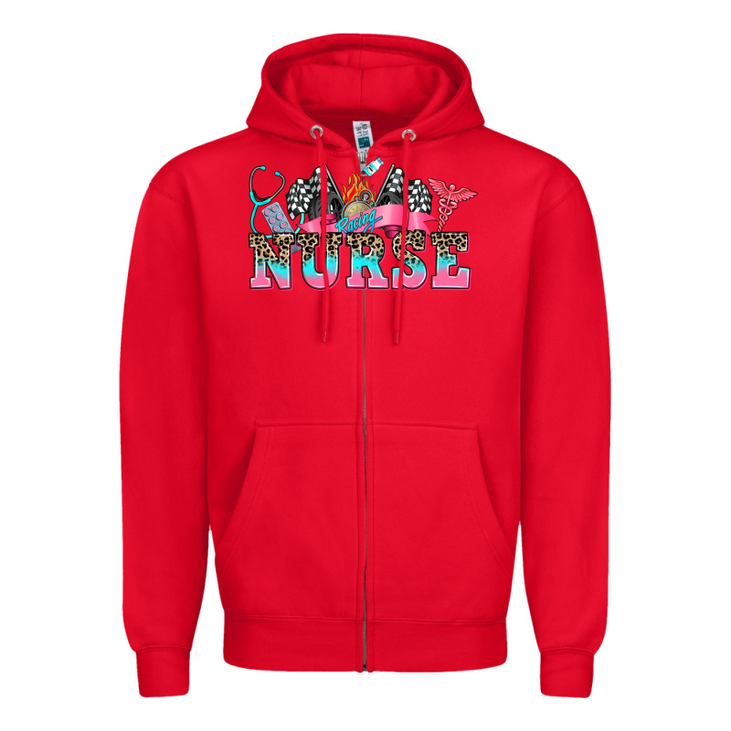 Nurse With Race And  Equipment Zipper Hoodie by AdoDesignShop | Teevron