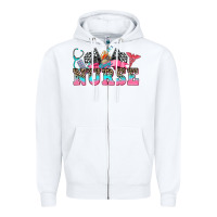 White nurse with race and  equipment Zipper Hoodie - AdoDesignShop