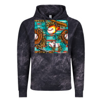 Cloud Black baseball glove and bat with serape seamless pattern Vintage Hoodie - BundleAndBundleShop
