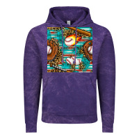 Cloud Purple baseball glove and bat with serape seamless pattern Vintage Hoodie - BundleAndBundleShop
