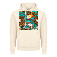 Vintage Artic baseball glove and bat with serape seamless pattern Vintage Hoodie - BundleAndBundleShop