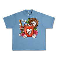 Pebble Blue Baseball Coffee cup Urban Heavy Tee - FaDigitalArtStudio