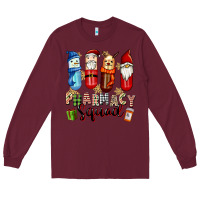 Burgundy pharmacy squad christmas Long Sleeve Tee - FaDigitalArtStudio