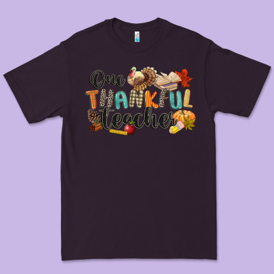 One Thankful Teacher Premium Tee Designed By Cowgirlartshop