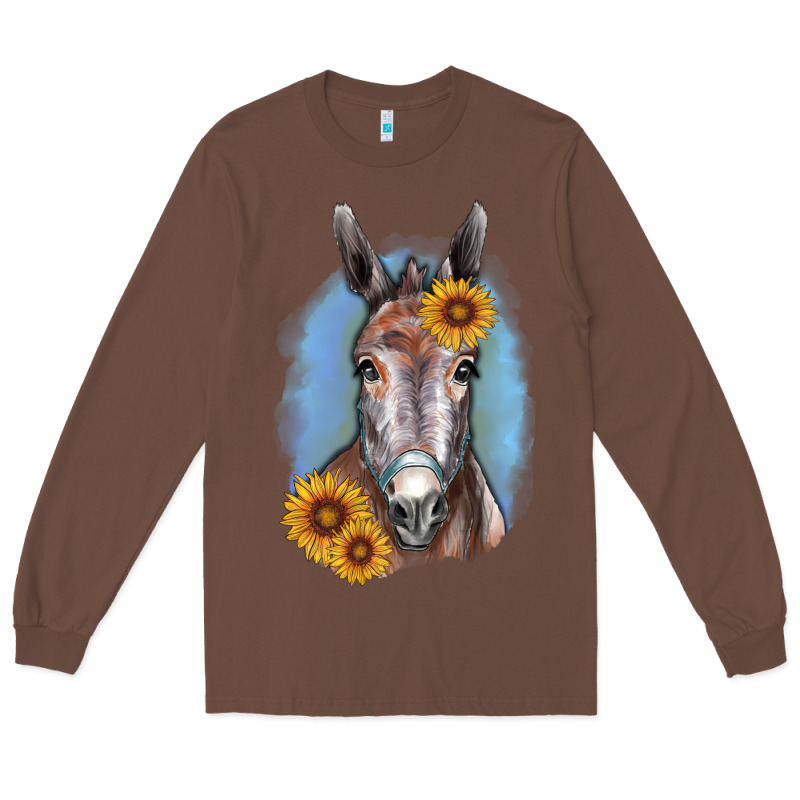 Sunflower Donkey Long Sleeve Tee by RanaPortraitStore | Teevron