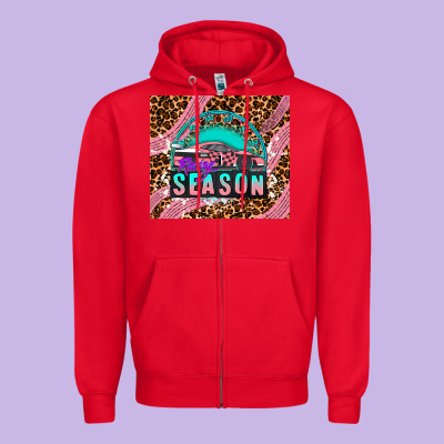 Pink Racing Car Zipper Hoodie Designed By Adodesignshop