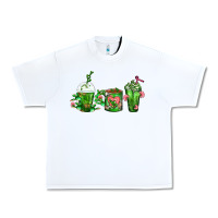White Cactus Lover Cactus Coffee Cups Urban Heavy Tee - FaDigitalArtStudio