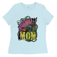 Baby Blue Rockin the mom Mother's Day Ladies Tee - HowdyJamesFarm