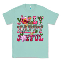 Seafoam jolly happy joyful pink christmas Classic Tee - CowGirlArtShop