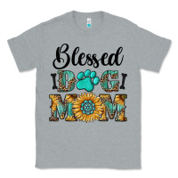 Heather Grey Blessed dog mom Classic Tee - RanaPortraitStore