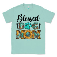 Seafoam Blessed dog mom Classic Tee - RanaPortraitStore