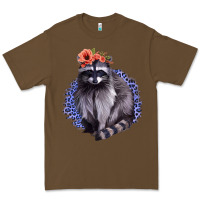 Cacao Classy But A Little Thrashy Racoon With Flowers Premium Tee - Jasminsmagicworld