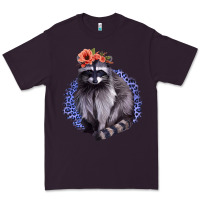 Plum Classy But A Little Thrashy Racoon With Flowers Premium Tee - Jasminsmagicworld