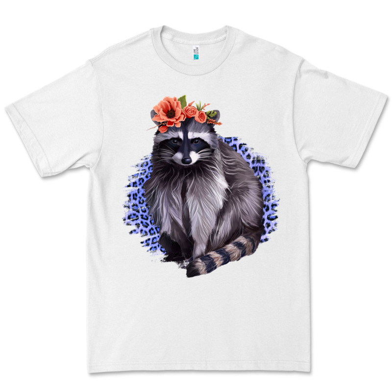 Classy But A Little Thrashy Racoon With Flowers Premium Tee by Jasminsmagicworld | Teevron