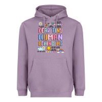 Lavender dear tiny human behind me Heavyweight Hoodie - JahusDesignShop